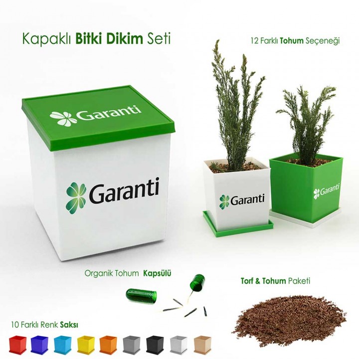 Kare Kapaklı Promosyon Bitki Dikim Seti